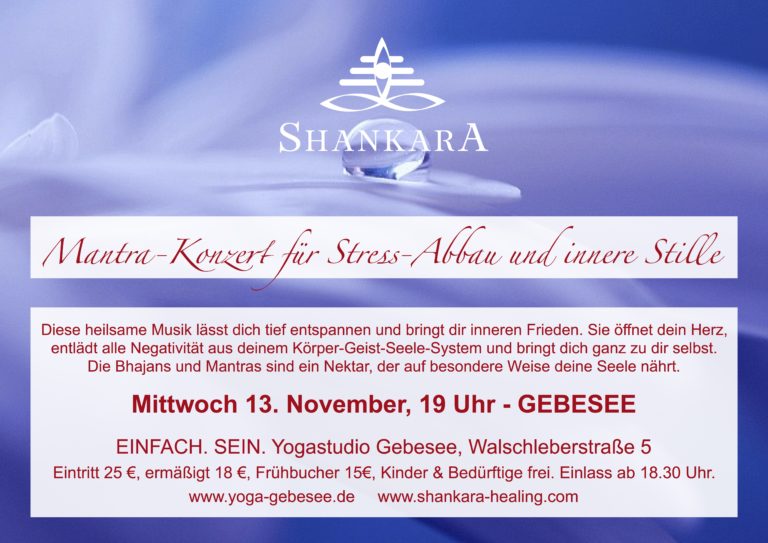 Mantra-Konzert für Stress-Abbau und innere Stille
