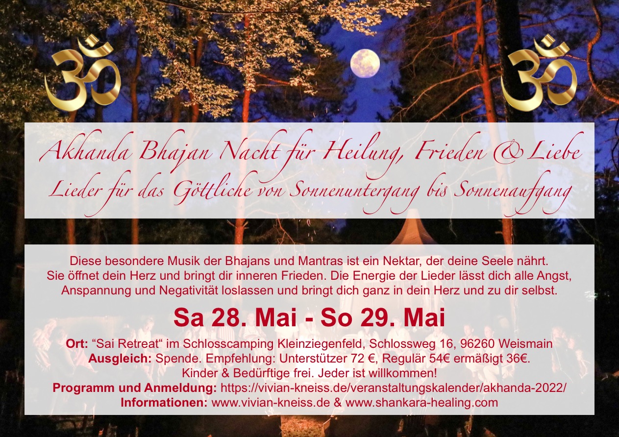 Akhanda Bhajan Nacht im "Sai Retreat"
